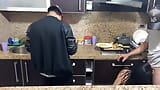 Pareja de Casados Cocinando Para el Jefe Pero la Esposa Debe Pagar la Deuda Siendo la Puta del Jefe snapshot 12