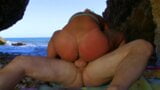 Teen fucks stepfather on the beach and mom slept on the beach towel snapshot 14