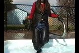 wet leather biker girls snapshot 5