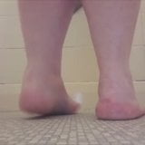 Jacking my fat wet uncut cock to foot mistress feet with cum snapshot 8