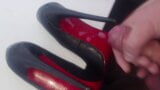 Cum on Louboutin red soles with pantyhose snapshot 10