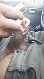 Daddy playing with his cock in the car video snapshot 1