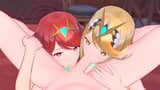 Xenoblade With Pyra Mythra And Pneuma snapshot 5