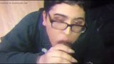 Latino femboy zuigt dikke grote zwarte lul snapshot 6