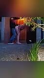 Outside of a church, stripping off all clothes, doggystyle and some sucking on this big cock snapshot 6