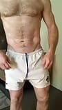 Task Borrow apprentices boxers and sport shorts and model them snapshot 7