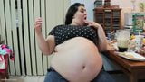 Stuffing turns obese girl's stomach into a bimp snapshot 16