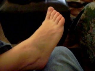 mature toes up close