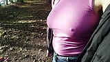 Walking without bra, everyone can see my hard nipples poking through my shirt. snapshot 2