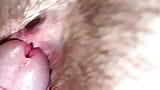 Cum up together. So close you can smell it. Amateur Wife's Hairy Swollen Pussy Fuck. Cuming inside. Dripping Creampie snapshot 2