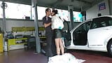 Couple Fucks at the Mechanic and the Owner Gives Him a Blowjob snapshot 3