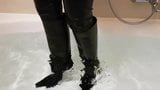 Versace high heel leather boots soaking wet snapshot 6