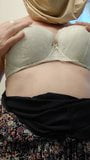 Trying out my new bra panty and slips from 2nd hand store snapshot 4