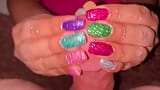 Sparkle nagels spelen met papa's lul snapshot 13