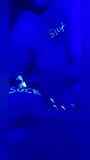 Blowjob with blacklight UV fun British couple bbw snapshot 2