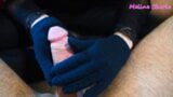 Handjob with my winter knit gloves and multiple cumshots. snapshot 3