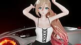 Durandal CLC Devil Honkai Sport Kereta Undress Tarian - YanLinn - Emerald Eyes Warna Edit Smixix snapshot 3