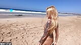 Sesso sulla spiaggia Andy-star scopa bionda magra tedesca all'aperto snapshot 1
