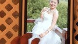 Cum tribute to Baby Face Chinese Bride with dirty talk snapshot 2