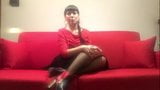 Une vloggeuse italienne sexy essaye des collants noirs snapshot 1