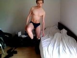 Stripping and jerking in suit snapshot 6