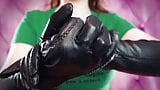 ASMR: my VERY old vegan-leather gloves (Arya Grander) SFW sounding fetish video snapshot 13