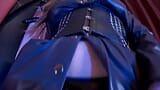 Femdom en cuero fetiche dominatrix dominatrix, dominatrix, cinturón de látex solo - bdsm milf con grandes botas snapshot 15