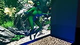 Hot Alien Chick's Squishy Tits and Ass Float Well In the Aquarium snapshot 1