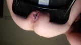 Giant buttplug prolapse and gape from chair snapshot 1