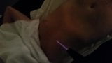 Violet wand on cock and balls. snapshot 1