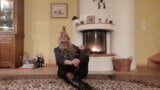 Lady Martina relaxing at the fireplace snapshot 6