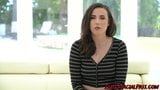 Luscious brunette Casey Calvert interviewed before BBC anal snapshot 2