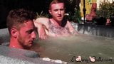 Inked ginger homo leaves jacuzzi to jack off dick with lover snapshot 7