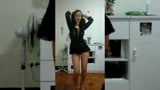 Sexy girl dance in black dress snapshot 4