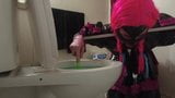 Sissy Maid Cleaning Toilet in Bondage snapshot 9