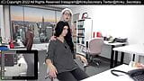 Secretaria pervertida y su compañera de trabajo adolescente se divierten en la oficina cuando el jefe está fuera. snapshot 12