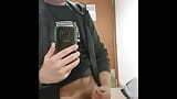 Jerking off and cumming in the shower at work snapshot 2