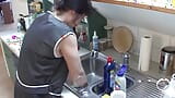 Old shriveled cleaning lady fucked on the stove snapshot 1