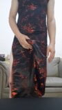 Cum With Black Satin Cheongsam Qipao Chinese Dress snapshot 6