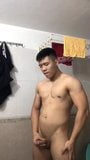 chinese young hunk wanks his soft cut cock for cam (50'') snapshot 4