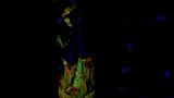 Glowing paint at night on a naked body. snapshot 4