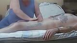 foot and buttock massage ended with penis masturbation with cumshot close up 1 snapshot 9