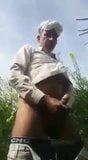 Desi indian Old man with huge dick recording outdoor snapshot 2