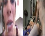 Ehefrau anal Gesichtsbesamung, Split-Screen-Zusammenstellung snapshot 14