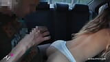 Teen couple fucking in car & recording sex on video - cam in taxi snapshot 10