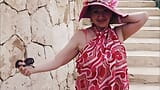 The Pink Pantheress: Cougar Granny Maria's Flirty Fun in the Sun e Show Her Private parts snapshot 2