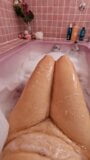 Just me taking a cold bath and playing with my legs snapshot 4