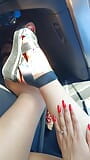 Real public red nails hand job in the car with cum snapshot 4