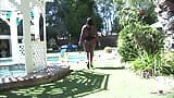 For Her Final Adventure Skyy Black Needs Two Bbcs to Use Her Ebony Body Outdoors snapshot 2