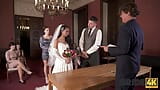 BRIDE4K. Couple starts fucking in front of the guests after wedding ceremony snapshot 7